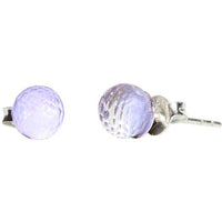 Load image into Gallery viewer, Ohrstecker Glas transparent hellgrün scheinend, 5 mm Ø, facettiert, glitzernd, 925er Sterlingsilber-Stift - chic-net.de
