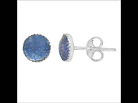 Load image into Gallery viewer, Ohrstecker Glitzer blau Resin 925er Sterling Silber Ohrringe Damen Schmuck - chic-net.de

