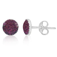 Load image into Gallery viewer, Ohrstecker Glitzer pink Resin 925er Sterling Silber Ohrringe Damen Schmuck - chic-net.de
