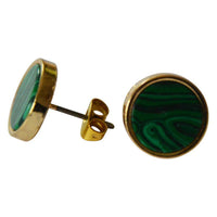 Load image into Gallery viewer, Ohrstecker gold Stein rund Zinklegierung geometrisch - chic-net.de
