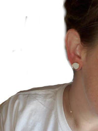 Load image into Gallery viewer, Ohrstecker gold Stein rund Zinklegierung geometrisch - chic-net.de
