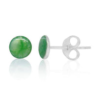 Load image into Gallery viewer, Ohrstecker grün marmoriert 925er Sterling Silber Ohrringe Damen Schmuck - chic-net.de
