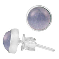 Load image into Gallery viewer, Ohrstecker Mondstein weiß rund 6 mm 925er Sterling Silber Rand Stein Silberohrstecker - chic-net.de
