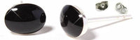 Load image into Gallery viewer, Ohrstecker Onyx schwarz oval 925er Sterling Silber gefasst Steinohrstecker - chic-net.de
