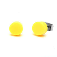 Load image into Gallery viewer, Ohrstecker Scheibe rund bunt 6 mm Acryl Unisex Ohrringe Edelstahl nickelfrei - chic-net.de
