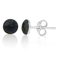 Load image into Gallery viewer, Ohrstecker schwarz marmoriert 925er Sterling Silber Ohrringe Damen Schmuck - chic-net.de

