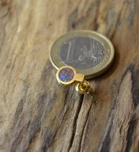 Load image into Gallery viewer, Ohrstecker Silber 925 vergoldet crushed Stein Mix rund - chic-net.de
