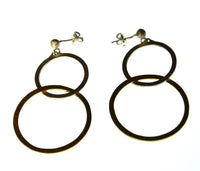 Load image into Gallery viewer, Ohrstecker Silber 925 vergoldet Ringe untereinander - chic-net.de
