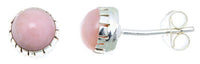 Load image into Gallery viewer, Ohrstecker Silber Rand Rosenquarz rosa rund 3,5 mm 925er Sterling Silber Stein Silberohrstecker - chic-net.de
