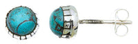 Load image into Gallery viewer, Ohrstecker Silber Rand Türkis rund 3,5 mm 925er Sterling Silber Stein Silberohrstecker - chic-net.de
