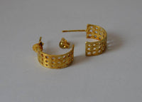 Load image into Gallery viewer, Ohrstecker vergoldet 925 Silber Creolen Löcher - chic-net.de
