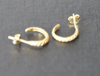 Load image into Gallery viewer, Ohrstecker vergoldet 925 Silber Creolen Seil - chic-net.de
