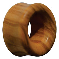 Load image into Gallery viewer, Olivenholz Flesh Tunnel double flared abgerundet Holz - chic-net.de
