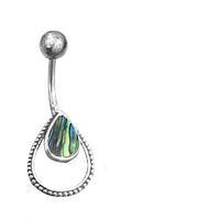 Load image into Gallery viewer, Bauchnabelpiercing aus Edelstahl Silber mit Punkte Träne - chic-net.de
