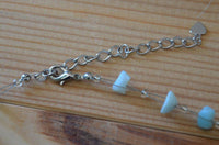 Load image into Gallery viewer, Perlen Halskette blau türkis Steinsplitter Bündel 42-48cm - chic-net.de
