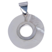 Load image into Gallery viewer, Perlmutt-Anhänger, kreisrunder Damenanhänger aus 925er Sterlingsilber mit Perlmutt, ca. 20 mm Ø - chic-net.de
