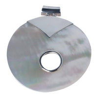 Load image into Gallery viewer, Perlmutt-Anhänger, kreisrunder Damenanhänger aus 925er Sterlingsilber und Perlmutt, ca. 51 mm Ø - chic-net.de
