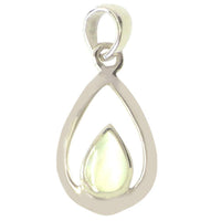Load image into Gallery viewer, Perlmutt-Anhänger, tropfenförmiger Damenanhänger aus 925er Sterlingsilber und Perlmutt - chic-net.de
