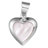 Load image into Gallery viewer, Perlmutt Herz Rand Anhänger weiß Silberanhänger 925er Sterlingsilber Damen Schmuck - chic-net.de
