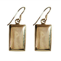 Load image into Gallery viewer, Perlmutt Muschel Ohrringe 20 mm Rechtecke 925er Sterlingsilber schillernd eingefasst - chic-net.de
