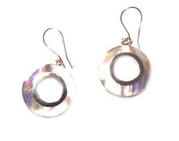 Load image into Gallery viewer, Perlmutt Muschel Silberohrringe Ohrringe Ohrhänger 925er Sterling Silber Ring Schmuck - chic-net.de
