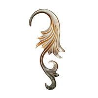 Load image into Gallery viewer, Perlmutt Piercing Flügel Hook 2mm Expander Muschel filigran handgeschnitzt Ohr - chic-net.de
