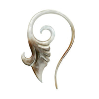 Load image into Gallery viewer, Perlmutt Piercing Spiral Hook 2mm Expander Muschel filigran handgeschnitzt Ohr - chic-net.de
