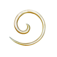 Load image into Gallery viewer, Perlmutt Piercing Spirale Expander Muschel filigran geschnitzt Handarbeit Dehner - chic-net.de
