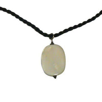 Load image into Gallery viewer, Perlmuttkette Kette Baumwolle gewachst Perlmutt Muschel oval verstellbar Kordel - chic-net.de
