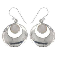 Cargar imagen en el visor de la galería, Perlmuttmuschelohrringe rund Ohrhänger Kreis 925er Sterlingsilber Ohrringe Perlmutt - chic-net.de
