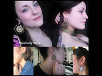 Cargar imagen en el visor de la galería, Piercing 10,5g Ohrgewicht Messing Mandala Blume Spirale - chic-net.de
