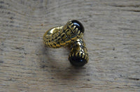 Load image into Gallery viewer, Piercing 23g Ohrgewicht Brass 5mm Tigerauge Schraube - chic-net.de
