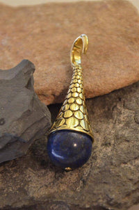 Cargar imagen en el visor de la galería, Piercing 23g Ohrgewicht Brass Expander Lapis Kreise 4mm - chic-net.de
