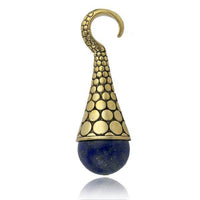 Cargar imagen en el visor de la galería, Piercing 23g Ohrgewicht Brass Expander Lapis Kreise 4mm - chic-net.de
