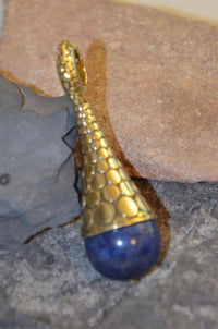 Cargar imagen en el visor de la galería, Piercing 23g Ohrgewicht Brass Expander Lapis Kreise 4mm - chic-net.de
