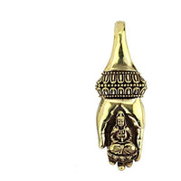 Cargar imagen en el visor de la galería, Piercing 36g Ohrgewicht Brass 6mm Buddha Hand - chic-net.de
