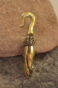 Cargar imagen en el visor de la galería, Piercing 36g Ohrgewicht Brass 6mm Buddha Hand - chic-net.de
