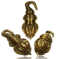 Cargar imagen en el visor de la galería, Piercing 90g Ohrgewicht Brass gold Tropfen Hook 6mm - chic-net.de
