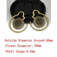 Cargar imagen en el visor de la galería, Piercing 9g Ohrgewicht Messing Spirale 3.5mm Blume.
