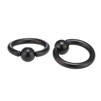 Load image into Gallery viewer, Piercing Ball Closure Ring Klemmkugelring Captive Bead Edelstahl schwarz - chic-net.de
