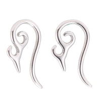 Load image into Gallery viewer, Piercing Expander Edelstahl silbern Ornament Bogen Ohrstecker - chic-net.de
