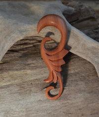 Load image into Gallery viewer, Piercing Holz red Sawo Wood Blüte Ohrstecker Expander - chic-net.de
