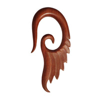 Load image into Gallery viewer, Piercing Holz red sawo wood Flügel Spirale Ohrstecker Expander Handarbeit oval - chic-net.de
