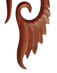 Load image into Gallery viewer, Piercing Holz red sawo wood Flügel Spirale Ohrstecker Expander Handarbeit oval - chic-net.de
