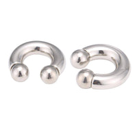 Load image into Gallery viewer, Piercing Hufeisen Circular Barbell Horseshoe Edelstahl silbern Kugeln - chic-net.de

