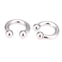 Load image into Gallery viewer, Piercing Hufeisen Circular Barbell Horseshoe Edelstahl silbern Kugeln - chic-net.de
