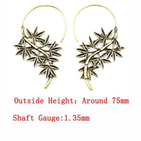 Cargar imagen en el visor de la galería, Piercing Messing Hook Ohrhänger 1.35mm Zweig - chic-net.de
