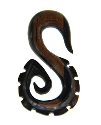 Load image into Gallery viewer, Piercing Narra Holz braun dunkel Zahnrad S-Form Spitze - chic-net.de
