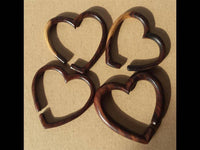 Load image into Gallery viewer, Piercing Narraholz Holz Expander dunkelbraun Herz Dehner.
