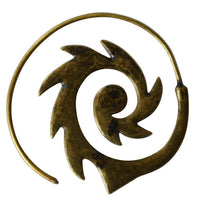 Cargar imagen en el visor de la galería, Piercing Ohrgewicht 10g Messing Flame Spirale 1.4mm - chic-net.de
